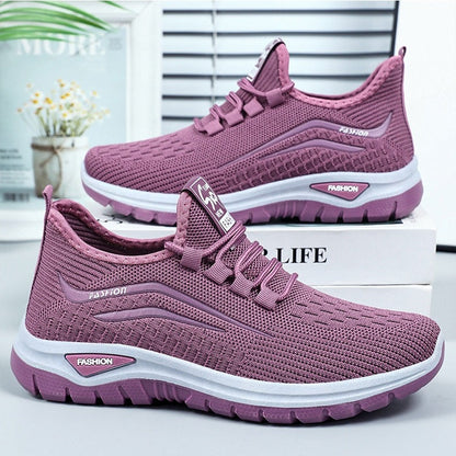 Women's Lightweight Mesh Sneakers – Breathable Slip-On Walking Shoes with Shock-Absorbing Sole for All-Day Comfort & Support