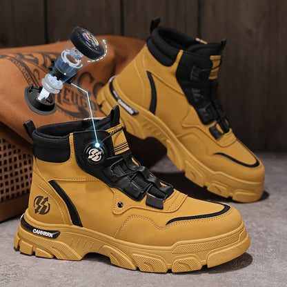 Dial-Adjust Work Shoes with 2-Second Twist Fit System for Workshop & Garage Use