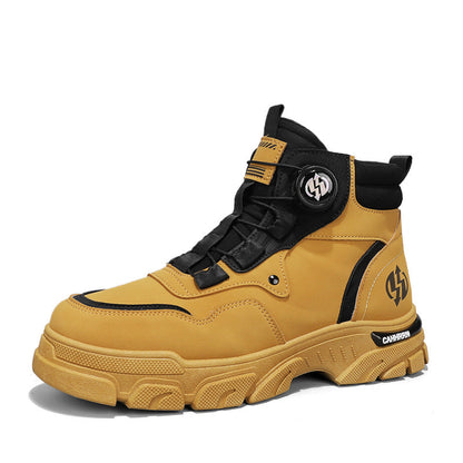 Dial-Adjust Work Shoes with 2-Second Twist Fit System for Workshop & Garage Use