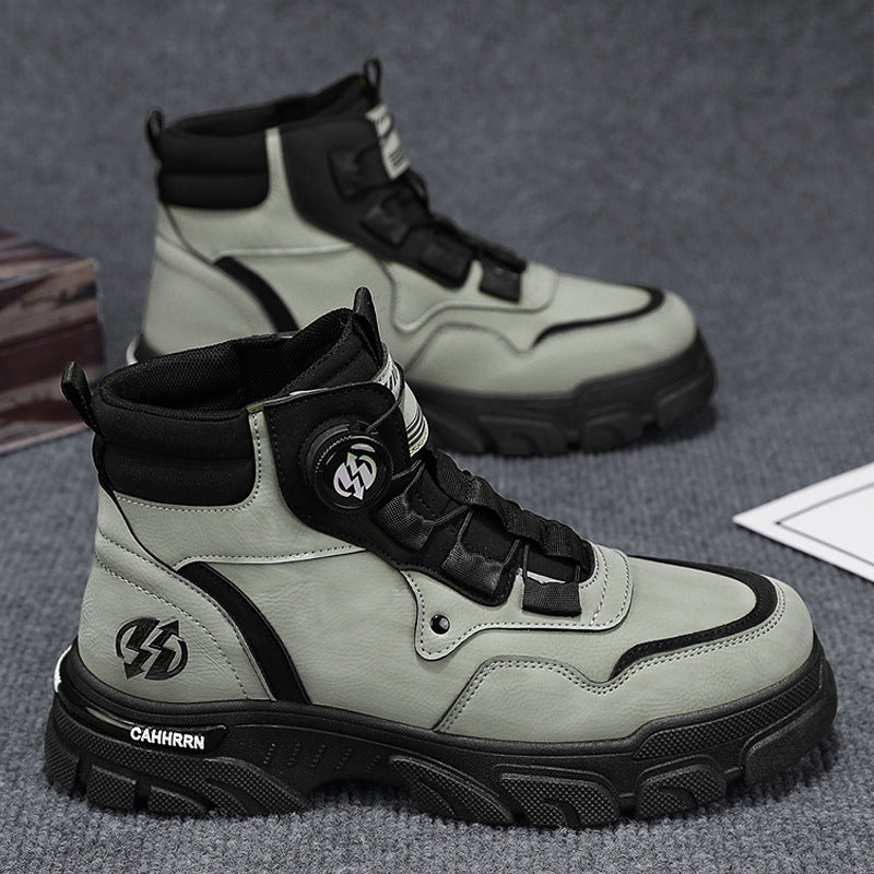 Dial-Adjust Work Shoes with 2-Second Twist Fit System for Workshop & Garage Use