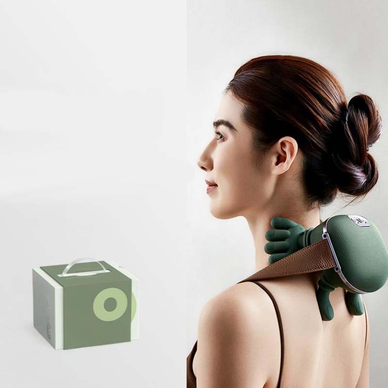 Cordless Shiatsu Neck and Shoulder Massager with Heat – 3 Intensity Levels, Rechargeable Battery, Deep Kneading Massage for Home Office Trav
