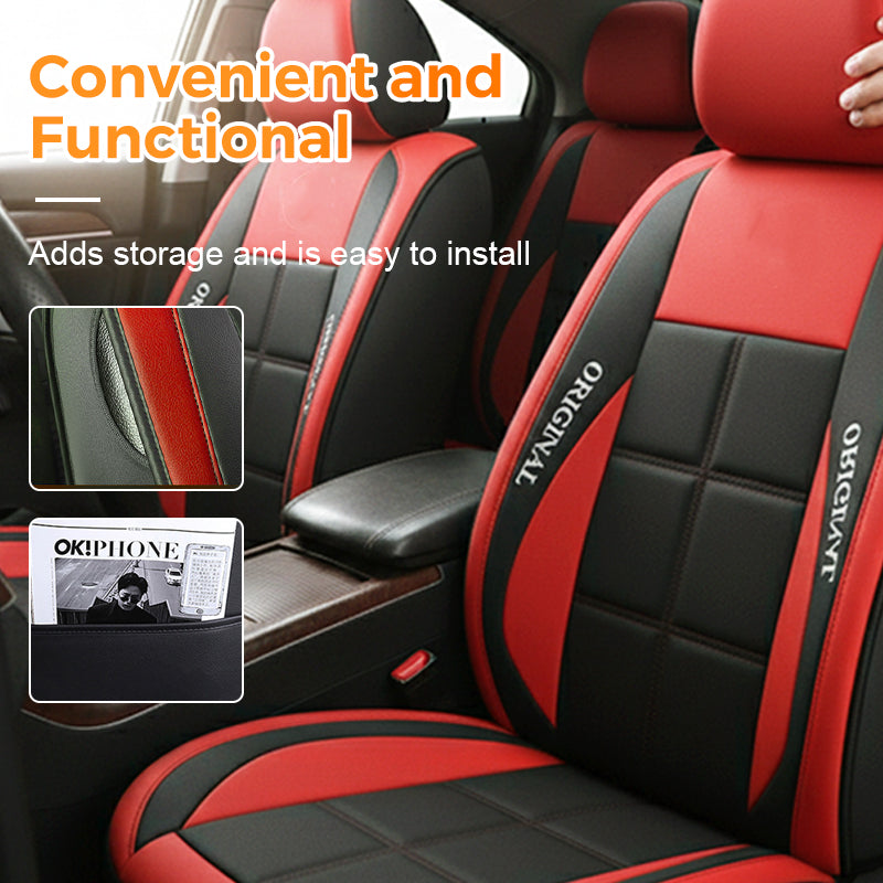 Front Seat Covers – Premium Faux Leather Protection for Cars & SUVs, Fast Install, Stain & Wear Defense