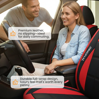 Front Seat Covers – Premium Faux Leather Protection for Cars & SUVs, Fast Install, Stain & Wear Defense