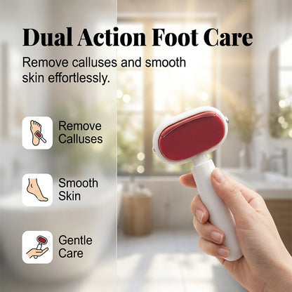 Dual-Sided Foot Callus Remover with Stainless Steel Blade for Cracked Heels, Dead Skin & Rough Feet – Ergonomic Handle Pedicure Tool
