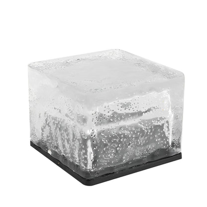 Solar Pathway Lights Crystal Cube Design for Gardens & Walkways Weatherproof Color-Changing LED Yard Illumination