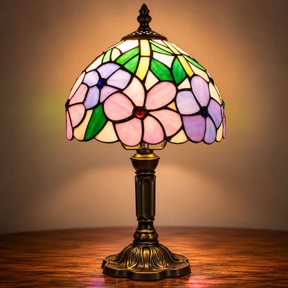 Tiffany-Style Art Glass Table Lamp with Adjustable Arm for Office, Bedroom & Reading Nook – 8 Mosaic Designs
