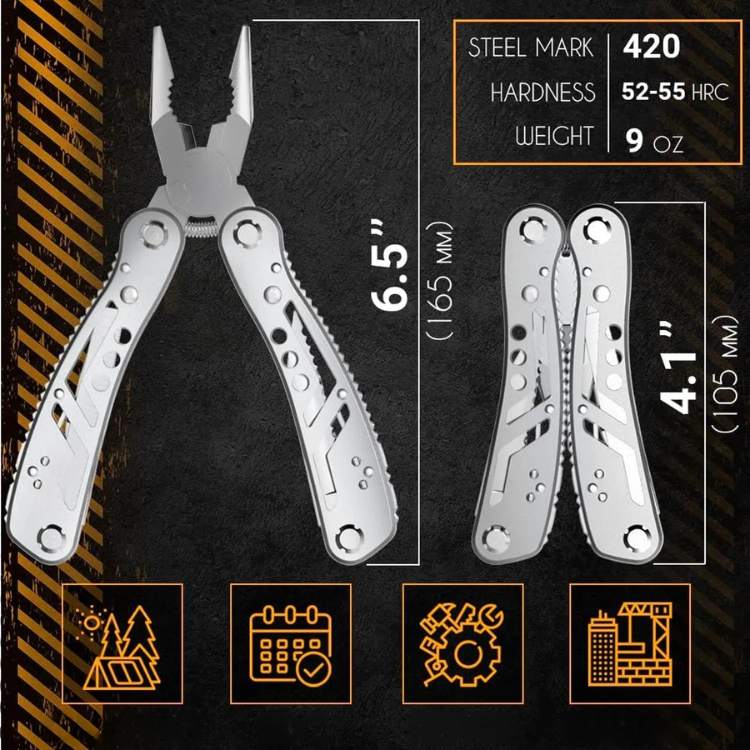 All-in-One Wire Stripper & Crimping Pliers – 24-Function Multi-Tool for Electrical Work, Home Repair & Fieldwork