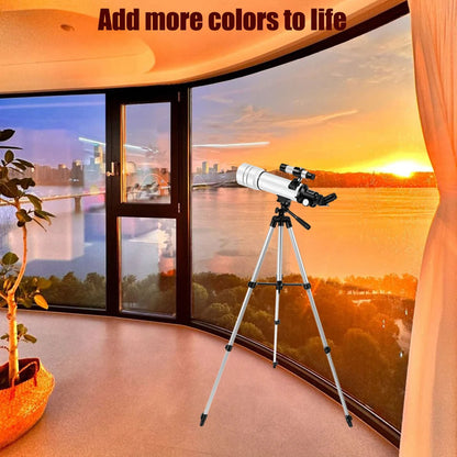 Beginner Refractor Telescope for Kids — 70mm Aperture with Adjustable Tripod & Phone Adapter