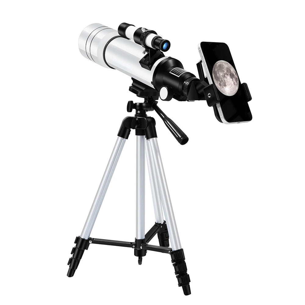 Beginner Refractor Telescope for Kids — 70mm Aperture with Adjustable Tripod & Phone Adapter