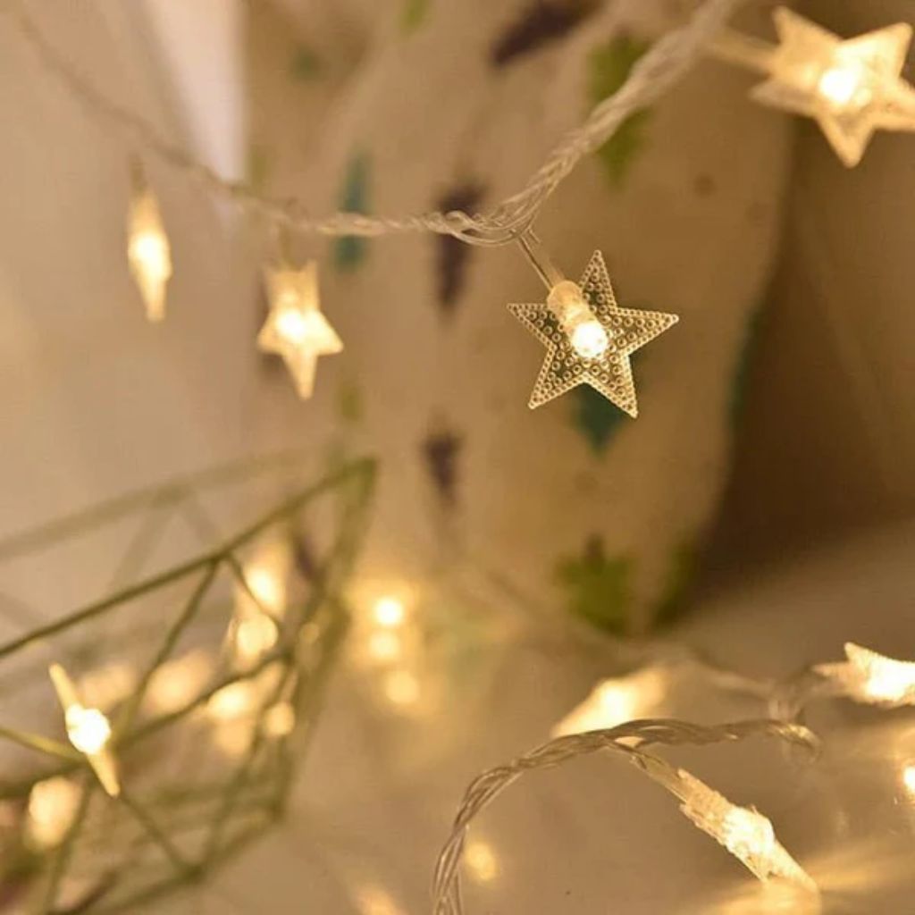 Guirlande lumineuse à piles pour chambre d'enfant, éclairage LED décoratif blanc chaud, décoration murale pour chambre, salle de jeux ou chambre de bébé