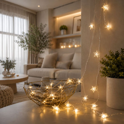Guirlande lumineuse à piles pour chambre d'enfant, éclairage LED décoratif blanc chaud, décoration murale pour chambre, salle de jeux ou chambre de bébé