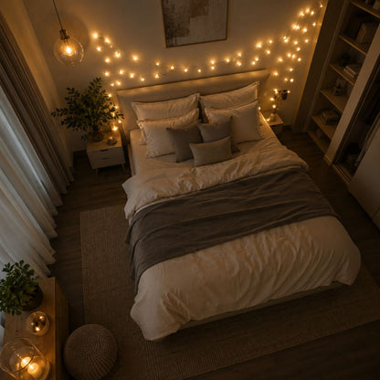Guirlande lumineuse à piles pour chambre d'enfant, éclairage LED décoratif blanc chaud, décoration murale pour chambre, salle de jeux ou chambre de bébé