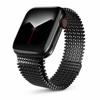 Woven Steel Watch Strap with Magnetic Clasp – Adjustable Metal Band for Apple Watch 38mm–49mm
