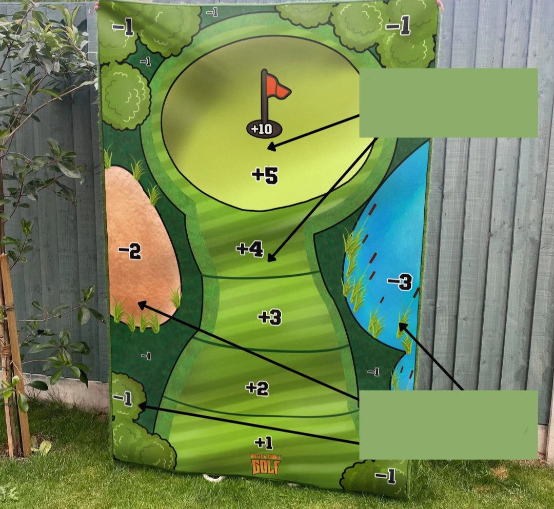 Jeu de cible de golf portable avec balles auto-agrippantes pour entraînement dans le jardin et compétition en famille en intérieur comme en extérieur