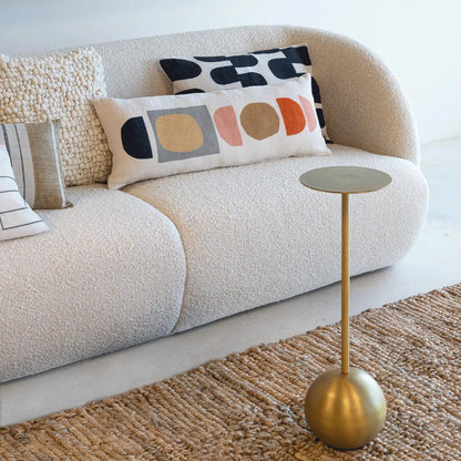 Tall Pedestal Accent Table 26 Inches High Aluminum Round Top Modern End Table for Living Room Bedroom Hallway Decorative Stand