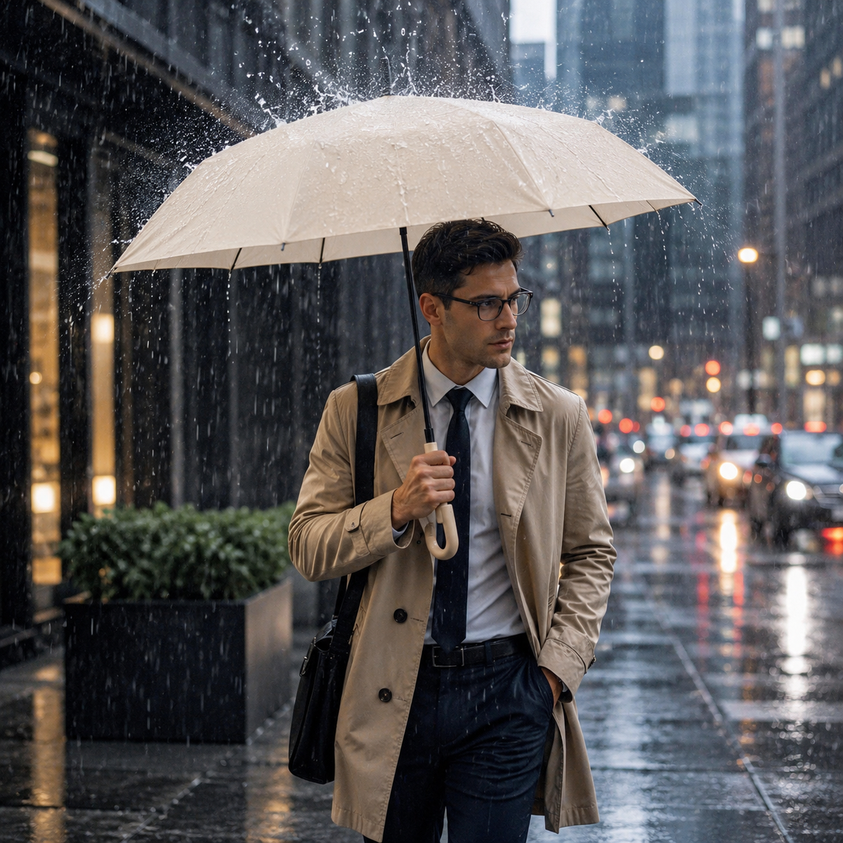 Automatic Travel Umbrella with Reinforced 8-Rib Frame & UV Sun Protection for Wind & Rain