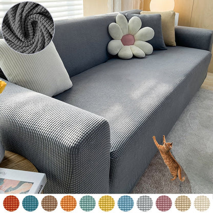 Stretch Sofa Slipcover with Non-Slip Grip – Furniture Protector for Living Room Couch | Fits 1-4 Seater Sofas | Pet & Stain Resistant