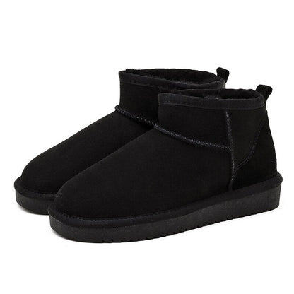 Women's Faux Fur Lined Winter Ankle Boots with Side Zipper | Warm Insulated Snow Booties for Cold Weather | Non-Slip Sole