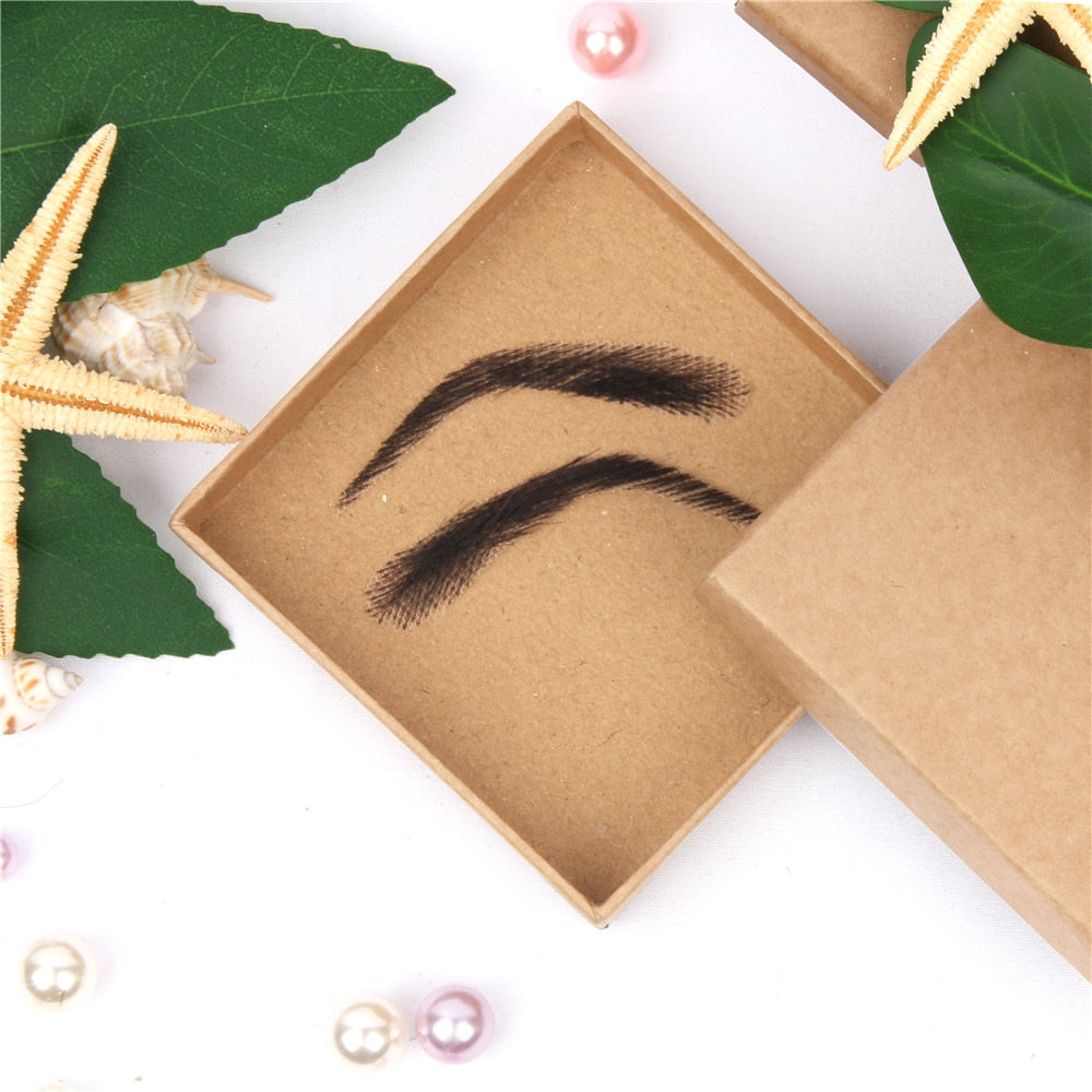 Temporary Adhesive Eyebrow Hairpieces for Natural Fuller Brows – Reusable 4D False Eyebrows for Women & Men