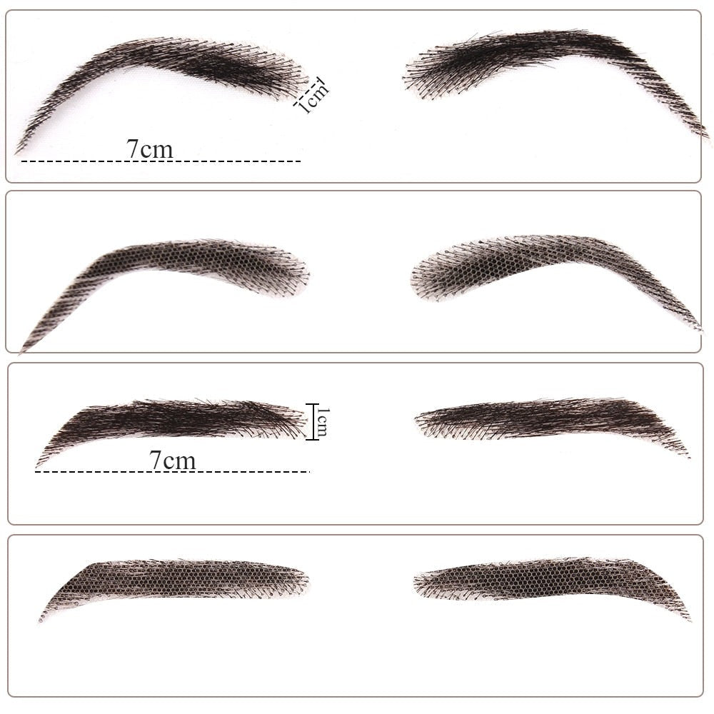 Temporary Adhesive Eyebrow Hairpieces for Natural Fuller Brows – Reusable 4D False Eyebrows for Women & Men