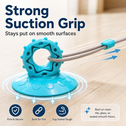 Ortekor Suction Cup Dog Chew & Tug Toy for Indoor Play - Helps Redirect Shoe Chewing & Burn Boredom