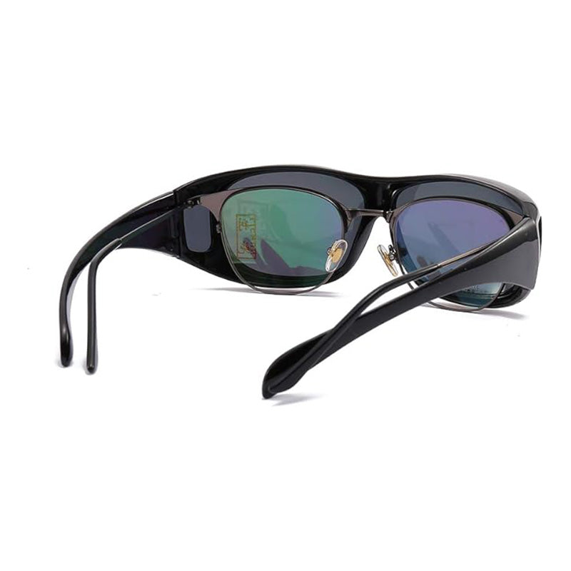 Polarized Fit-Over Sunglasses for Prescription Eyewear with Side Shields for Driving Outdoors Fishing Bright Light Protection