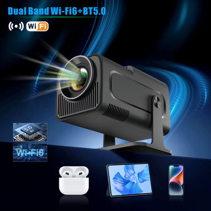 Portable Mini Projector 1080p Full HD Android WiFi LED Home Theater Up to 150 Inch Screen for Indoor Outdoor Movies Gaming