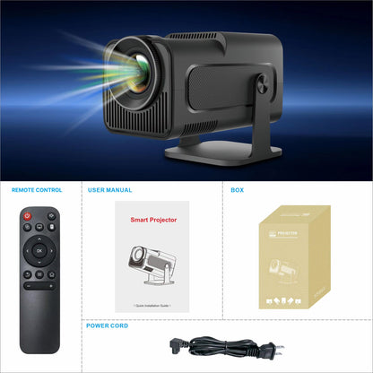Portable Mini Projector 1080p Full HD Android WiFi LED Home Theater Up to 150 Inch Screen for Indoor Outdoor Movies Gaming