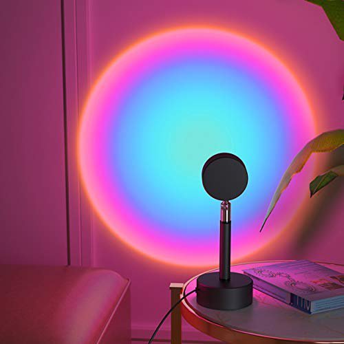 Lampe d'ambiance LED rechargeable par USB avec télécommande, 16 réglages de couleur, angle réglable, pour chambre à coucher, bureau ou table de chevet