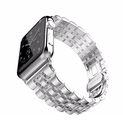 Premium Metal Three-Row Chain Watch Strap – 38mm–49mm Sizes, 4 Finishes – Compatible with Latest & Legacy Apple Watches