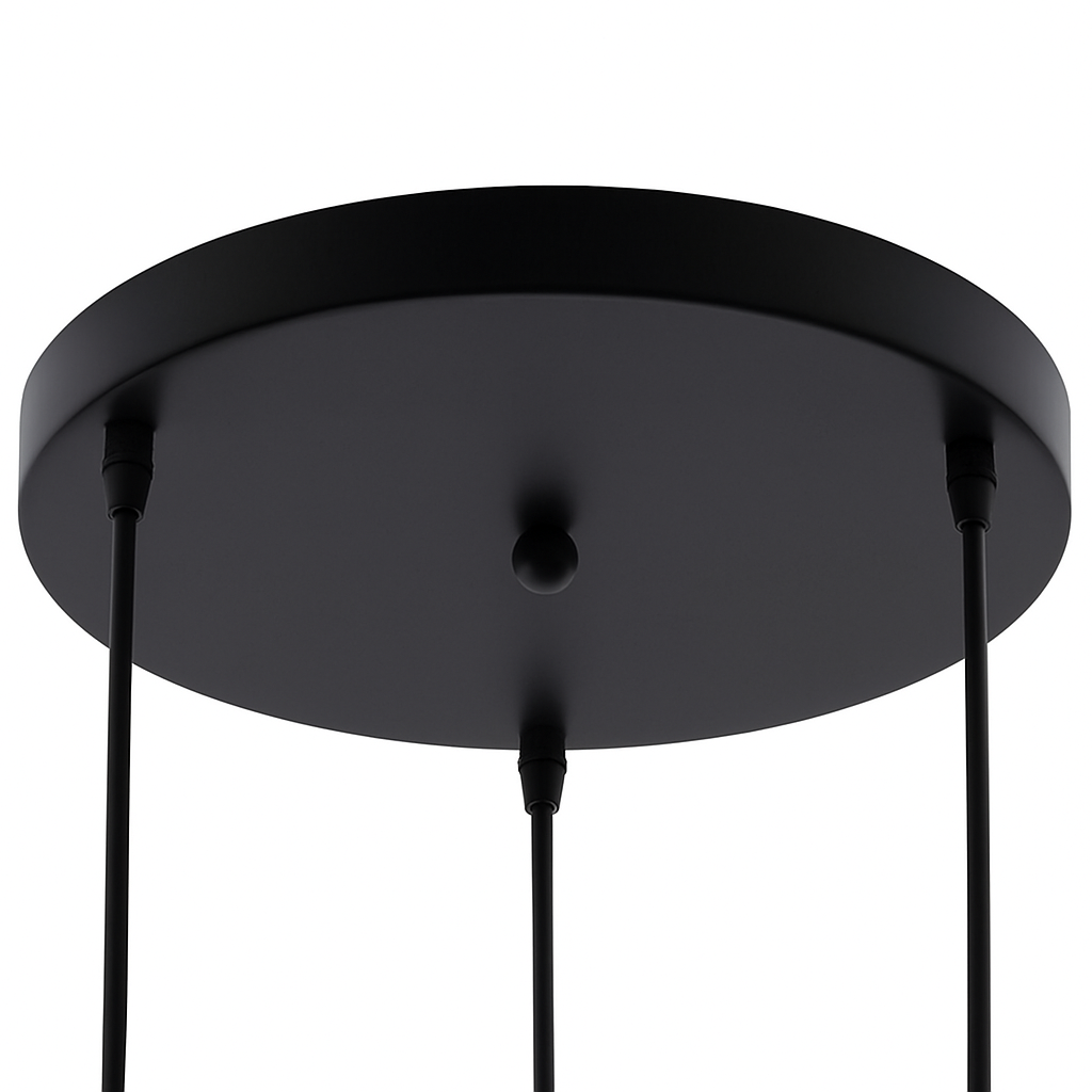 Ceiling Canopy Base for Hanging Lights – Round Metal Plate with Adjustable Wire & Multi-Hole Mounting for Kitchen Dining Room Bedroom Living
