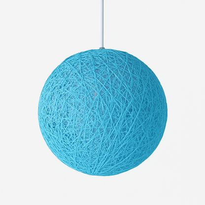 Woven Paper Globe Pendant Light with Adjustable Cord - Handcrafted Sphere Ceiling Fixture for Bedroom & Living Room