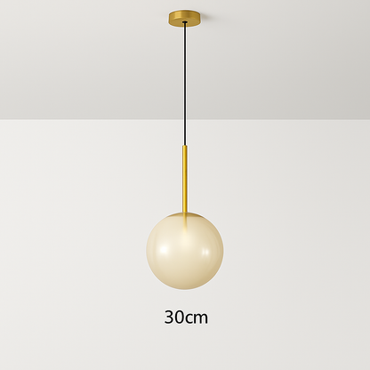Glass Sphere Pendant Light | Modern Scandinavian Hanging Lamp for Dining Room, Bedroom, Cafe | G4 LED Compatible Ceiling Fixture
