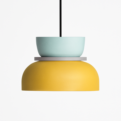 Metal Pendant Light with Sculptural Shade for Kitchen Island, Dining Room & Living Room – Modern Hanging Fixture, E27 Base