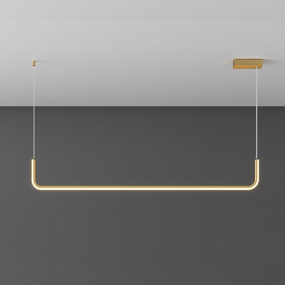 Suspension LED linéaire moderne | Luminaire suspendu en aluminium à intensité variable pour salle à manger, îlot de cuisine et bureau | Luminosité réglable