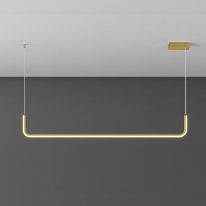 Suspension LED linéaire moderne | Luminaire suspendu en aluminium à intensité variable pour salle à manger, îlot de cuisine et bureau | Luminosité réglable