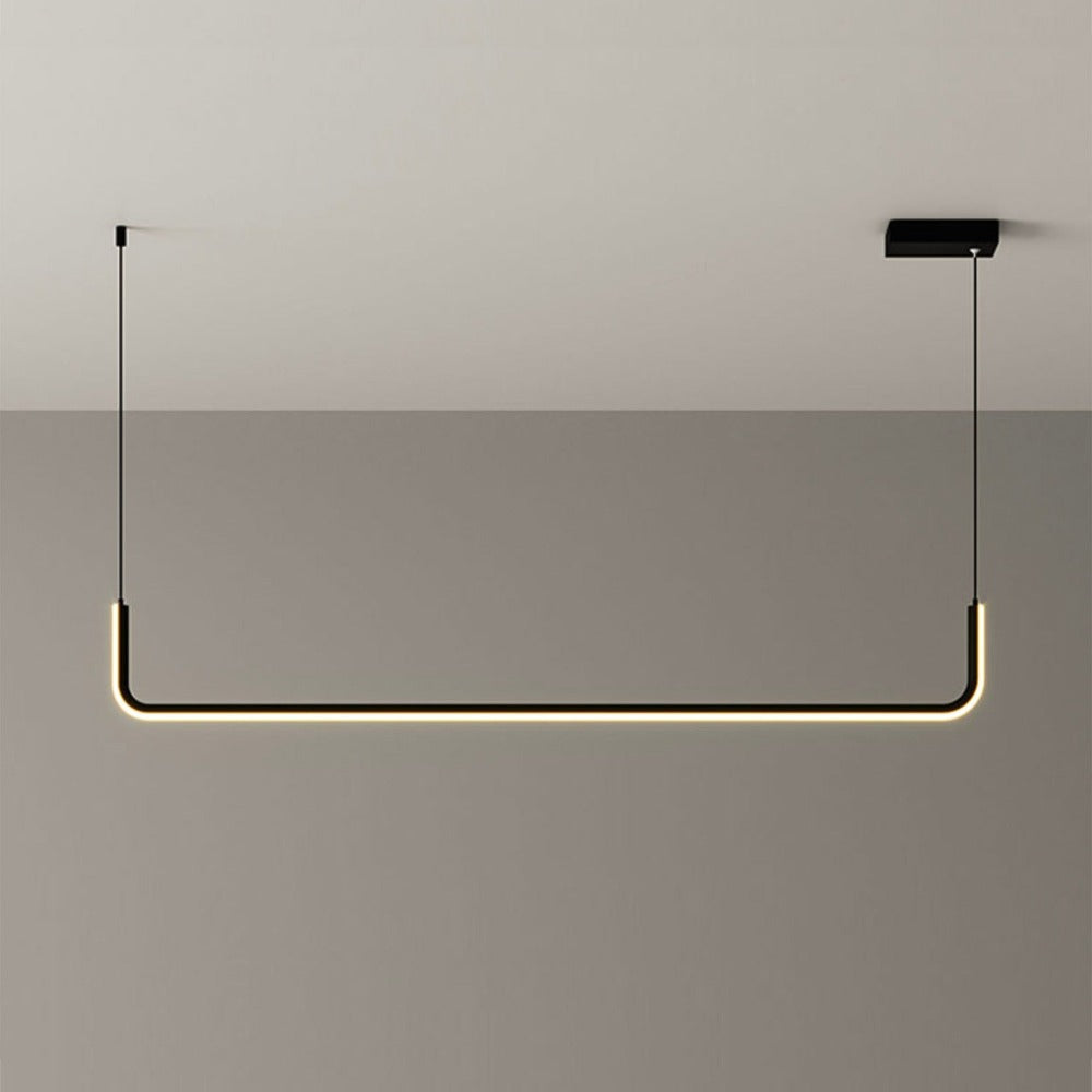 Suspension LED linéaire moderne | Luminaire suspendu en aluminium à intensité variable pour salle à manger, îlot de cuisine et bureau | Luminosité réglable