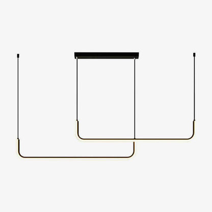Suspension LED linéaire moderne | Luminaire suspendu en aluminium à intensité variable pour salle à manger, îlot de cuisine et bureau | Luminosité réglable