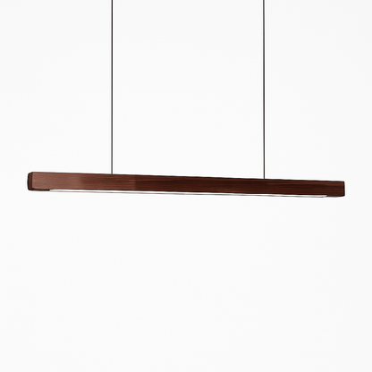 Linear Wood LED Pendant Light with Warm Glow for Dining Rooms, Kitchens & Modern Interiors