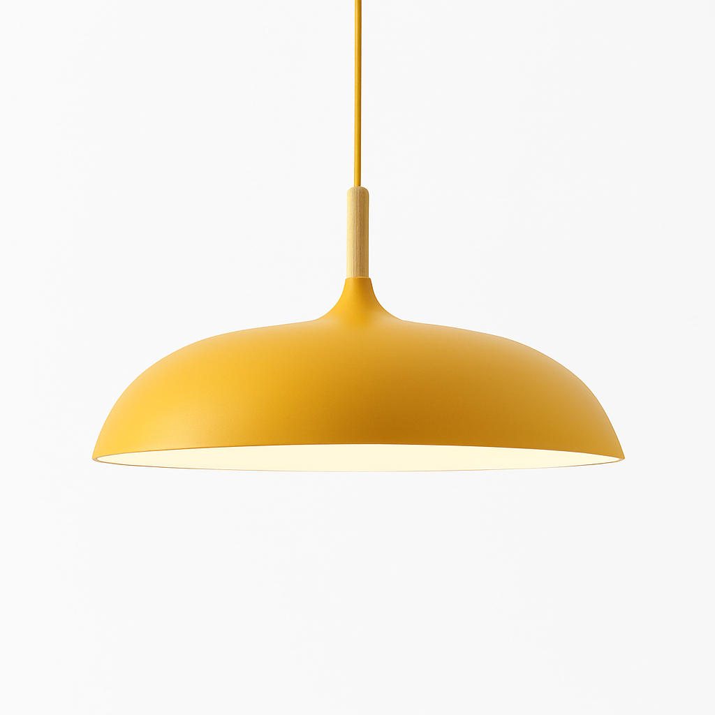 Aluminum & Wood Hanging Fixture E27 Socket for Kitchen Island Dining Room Ceiling Light Adjustable Drop Scandinavian Style Modern Minimalist