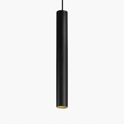 Cylindrical Pendant Light Fixture with Integrated LED - Modern Aluminum Hanging Ceiling Lamp for Kitchen, Dining Room & Living Room