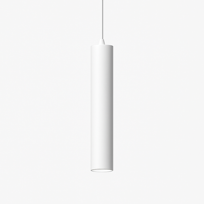 Cylindrical Pendant Light Fixture with Integrated LED - Modern Aluminum Hanging Ceiling Lamp for Kitchen, Dining Room & Living Room