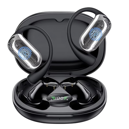 Real-Time AI Language Translator Earbuds – 144 Languages, Open-Ear Design, 80-Hour Battery, Bluetooth 5.4, Hands-Free Communication for