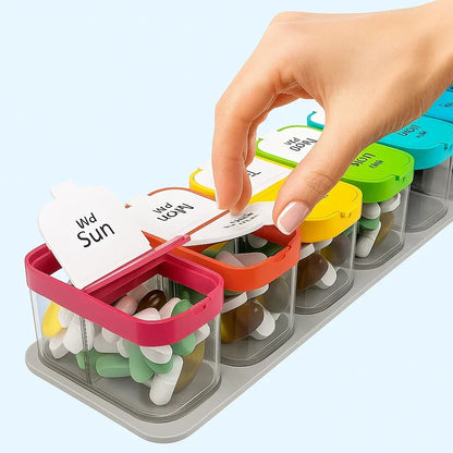 Large 7-Day Medication Organizer – Moisture-Proof Case for Seniors