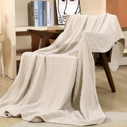 Breathable Polyester Throw Blanket Soft Plush Layering for Year-Round Cozy Comfort Sofa Bed Relaxation