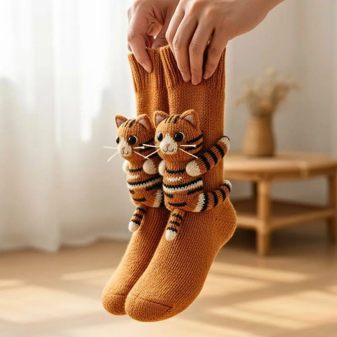 Plush Animal Slipper Socks for Women & Men - Cozy Fleece-Lined Winter Floor Socks with Non-Slip Grips