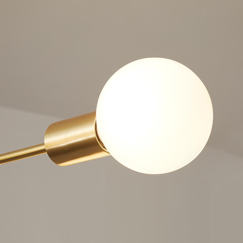 Six-Arm Brass Sputnik Chandelier 17 in Wide Mid-Century Pendant Light for Dining Room Living Room Hardwired Ceiling Fixture Dimmable Modern