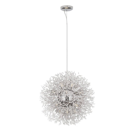 Lustre cristal Starburst 31,5 pouces, métal laiton chrome, hauteur réglable, luminaire de plafond pour salle à manger et entrée avec douilles G9