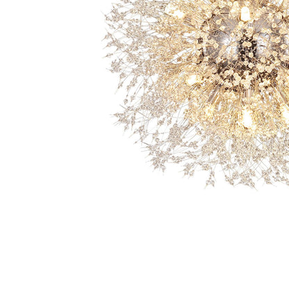 Lustre cristal Starburst 31,5 pouces, métal laiton chrome, hauteur réglable, luminaire de plafond pour salle à manger et entrée avec douilles G9