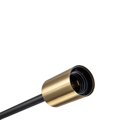 Plafonnier semi-encastré style Spoutnik à bras ajustables en métal noir – Luminaire d'ambiance moderne pour salons, salles à manger, cham